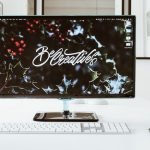 flat screen computer monitor turned on